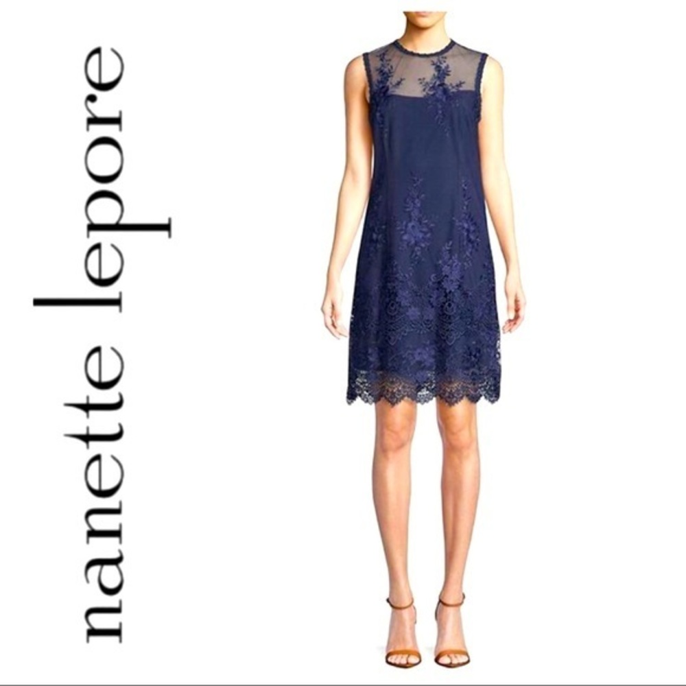 NWT Nanette Lepore Embroidered Lace Dress - Picture 5 of 10